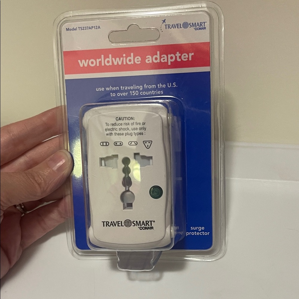 Travel Smart Worldwide Travel Adapter - White with Surge Protection